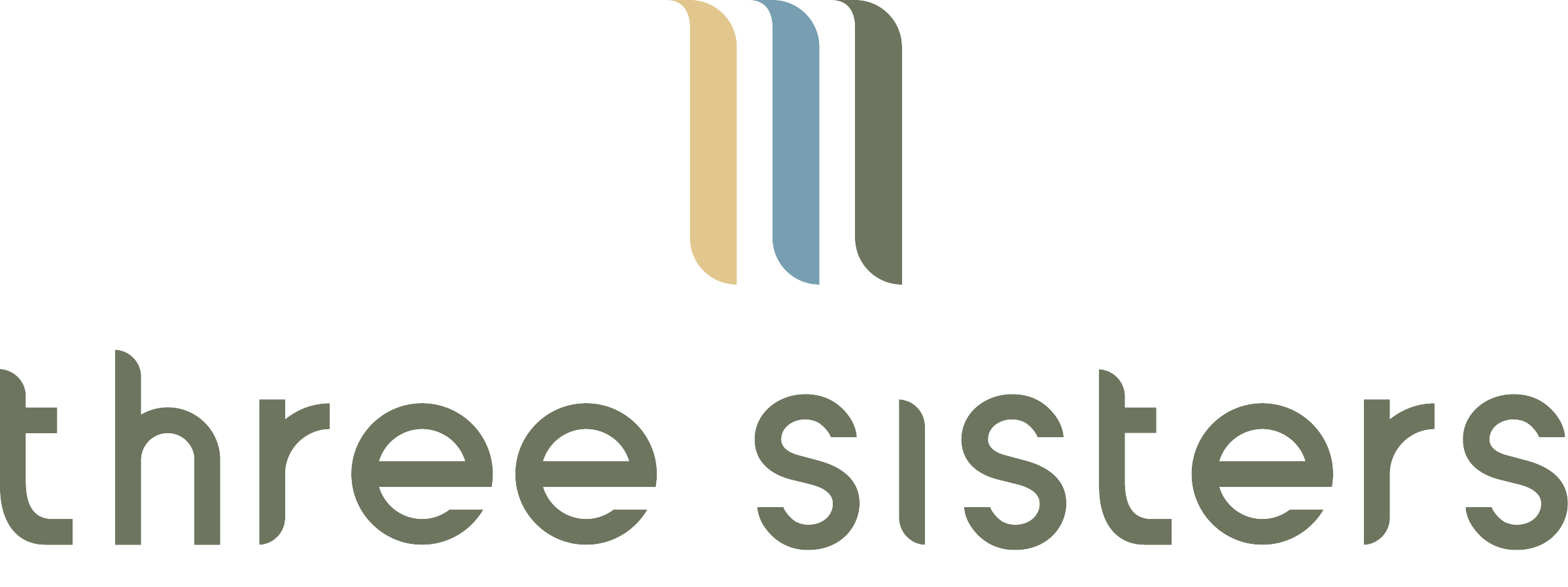 the logo for three sisters with the wordreedisks on a green background